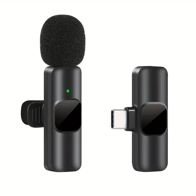 K9 Mini Wireless Tie Microphone Lavalier Mic For Iphone Android Mobile Cell Phone Interview Recording Live Broadcast Gaming Mic