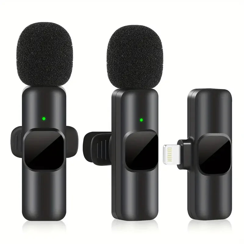 K9 Mini Wireless Tie Microphone Lavalier Mic For Iphone Android Mobile Cell Phone Interview Recording Live Broadcast Gaming Mic