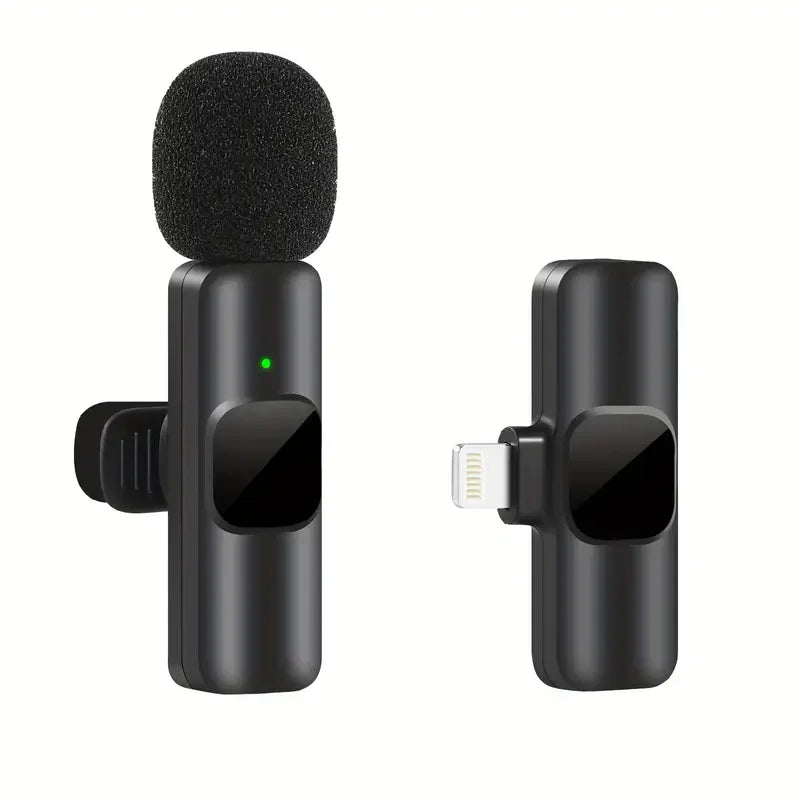 K9 Mini Wireless Tie Microphone Lavalier Mic For Iphone Android Mobile Cell Phone Interview Recording Live Broadcast Gaming Mic