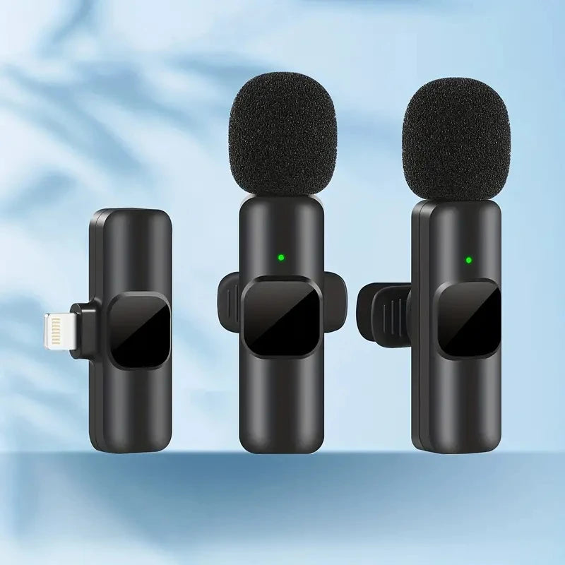 K9 Mini Wireless Tie Microphone Lavalier Mic For Iphone Android Mobile Cell Phone Interview Recording Live Broadcast Gaming Mic