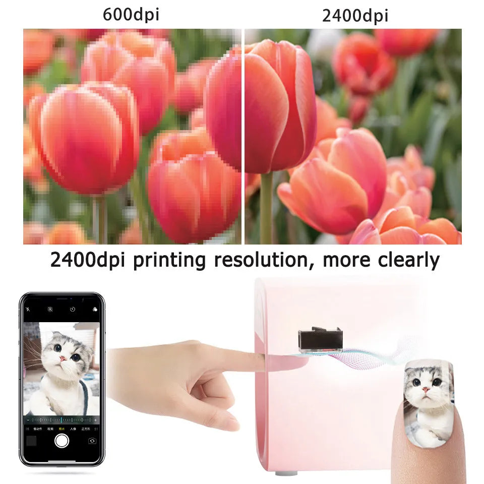 2024 3D Mobile Nail Printer M1 Pattern Digital Nail Art Printer Machine O2nails Portable H1 Nail Art Equipment From Phone