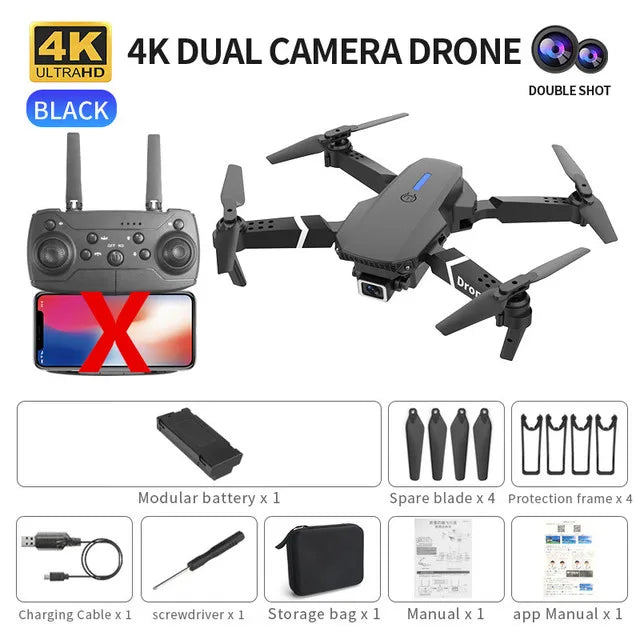 2023 New E88 Pro WIFI FPV Drone Wide Angle HD 4K 1080P Camera Altitude Holding RC Foldable Quadcopter Dron Helicopter Kids Toy G