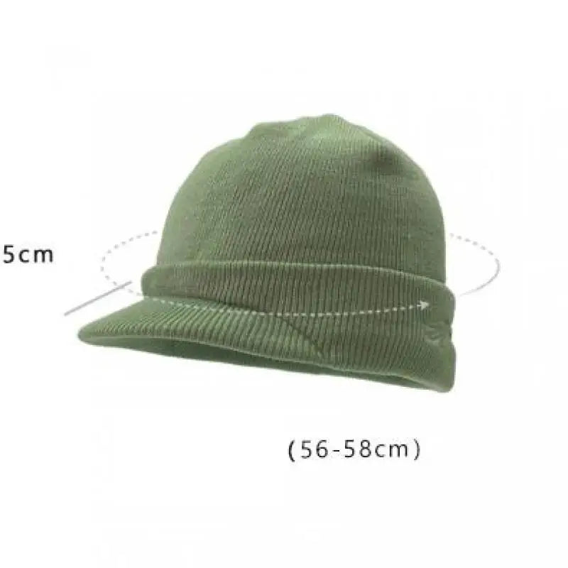 Winter Beanie Hats For Women Men Unisex Knitted Embroidered Letter Short Brim Retro Street Kpop Cold Baggy Cap Keep Warm New2023