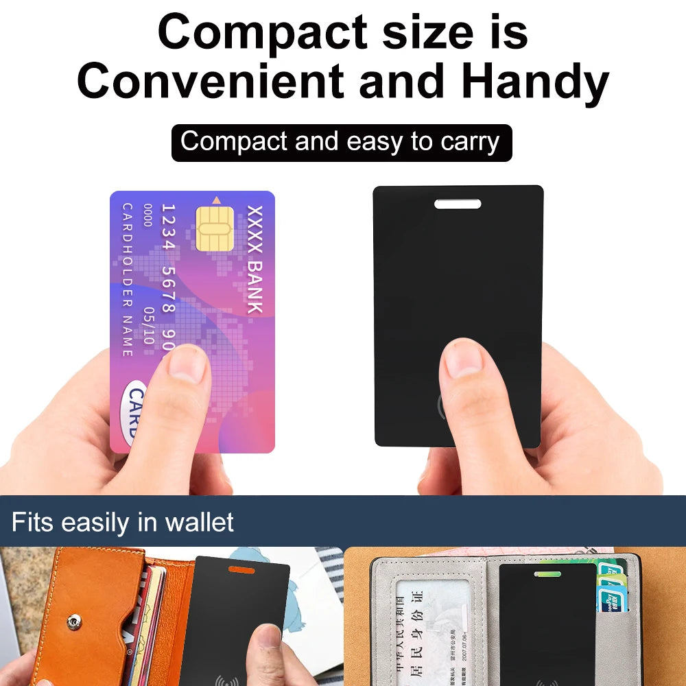 Wallet Tracking  Card Ultra-thin GPS Location Smart Anti-loss Tag for iPhone Find My Bluetooth Device Wireless Charging