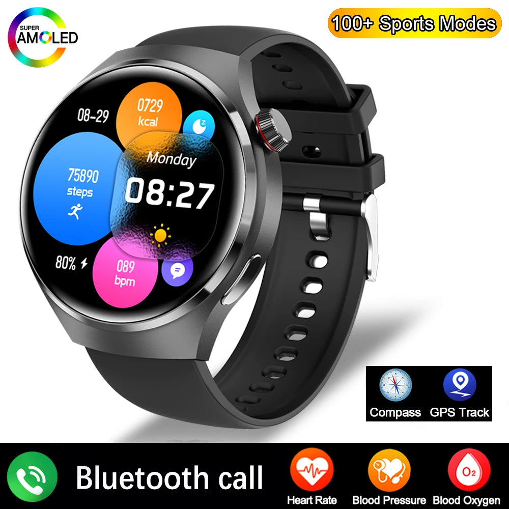 2024 New For Huawei Man Smart Watches4 AMOLED full HD Screen touch Bluetooth Call GPS NFC IP68 Waterproof Watches For Woman gift