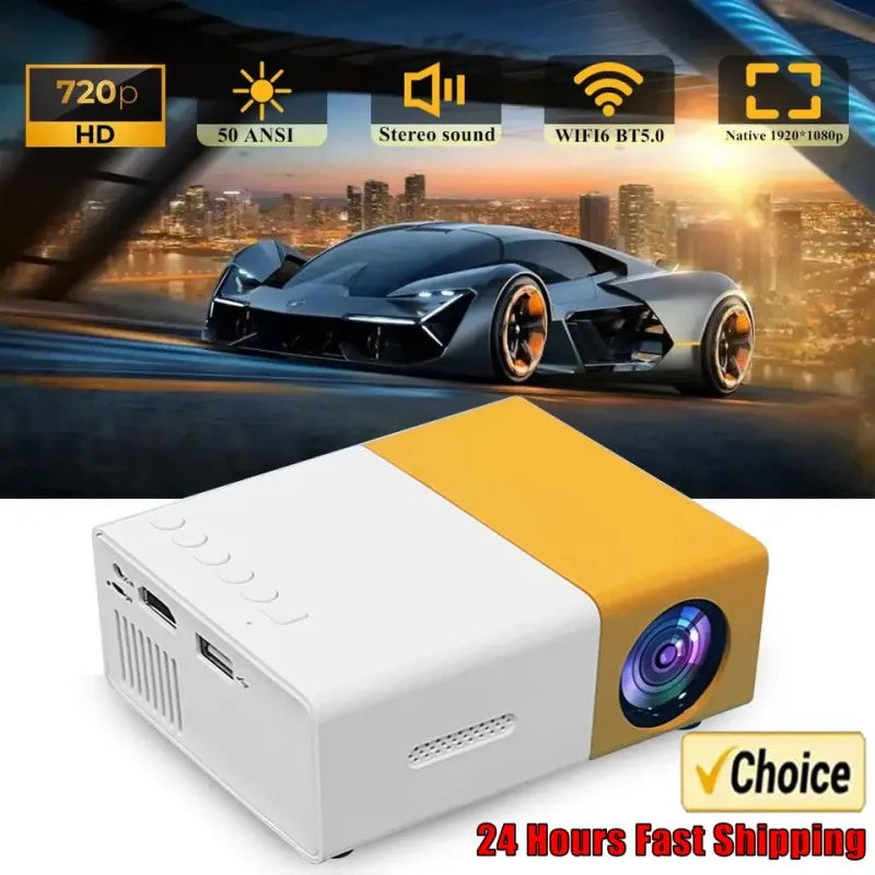 2024 New YG300 Mini LED Projector Yg300 Upgraded Version 1000 Lumen 320x240P HDMI-compatible USB Audio Home Media Player Beamer