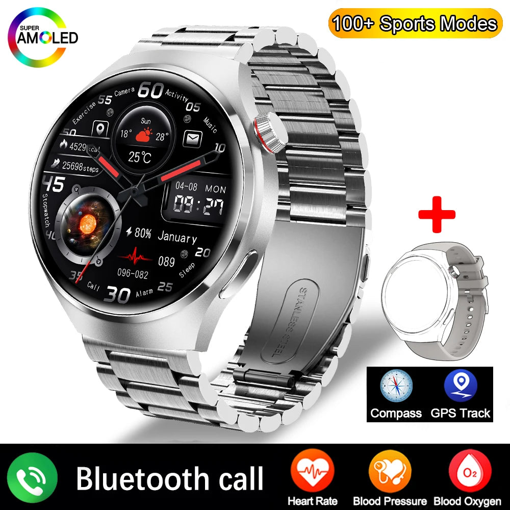 2024 New For Huawei Man Smart Watches4 AMOLED full HD Screen touch Bluetooth Call GPS NFC IP68 Waterproof Watches For Woman gift