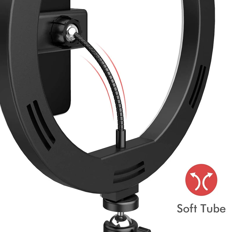 33cm LED Selfie Ring Light Photography Lights Warm Cold Lamp With Tripod Dimmable USB Ringlight For Tiktok Video Live Fill Lamp