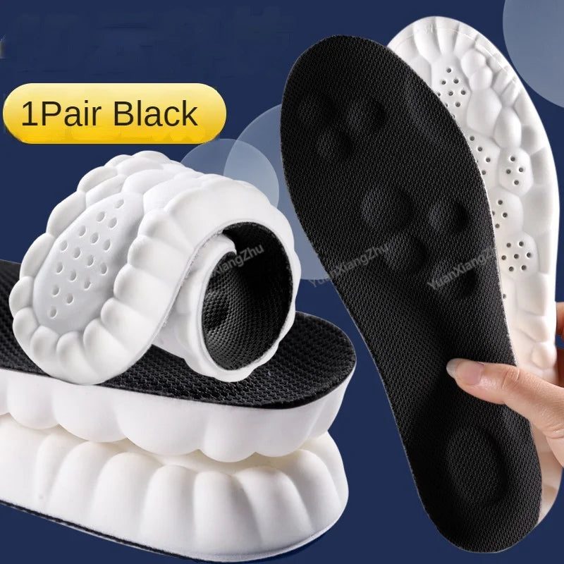 4D Massage Shoes Insoles Super Soft Latex Sports Insole for Feet Running Basket Shoe Sole Arch Support Orthopedic Inserts Unisex