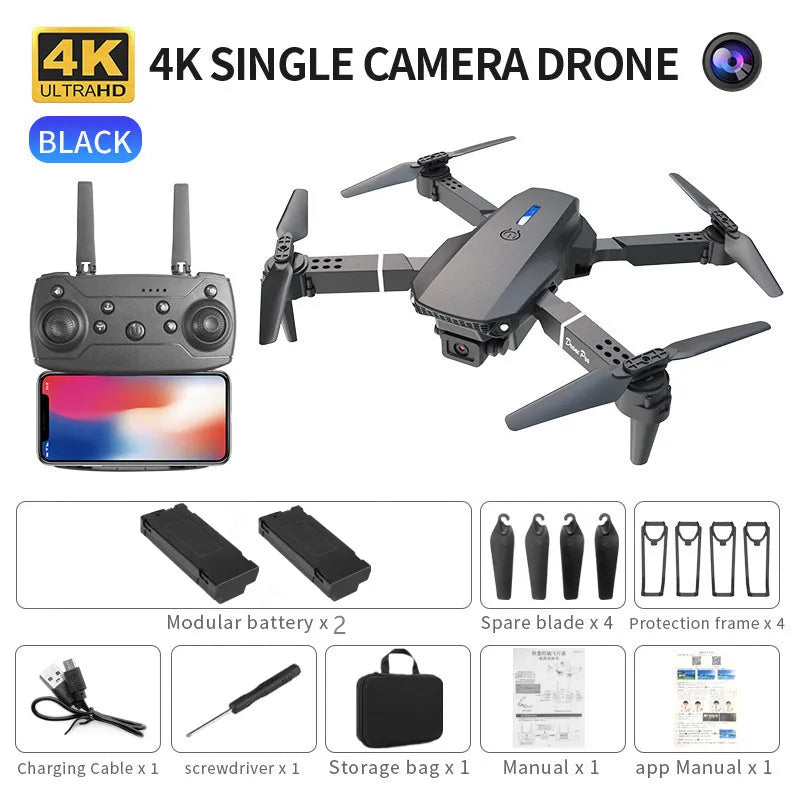 2023 New E88 Pro WIFI FPV Drone Wide Angle HD 4K 1080P Camera Altitude Holding RC Foldable Quadcopter Dron Helicopter Kids Toy G