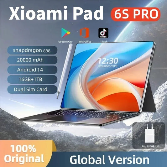 2024 original xioami pad 6s pro versão global tablets pc android 14 16gb + 1tb snapdragon 888 14g/5g 11 polegadas wifi hd 4k mi tab