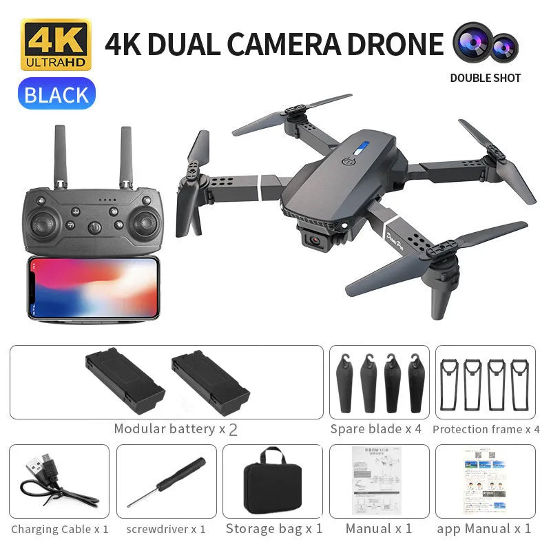 2023 New E88 Pro WIFI FPV Drone Wide Angle HD 4K 1080P Camera Altitude Holding RC Foldable Quadcopter Dron Helicopter Kids Toy G