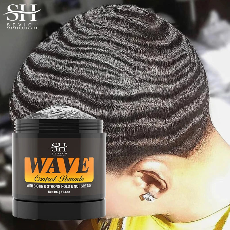 2024 Wave Hair Gel 360 Deep Waves Control Pomade Wavy Hair Oil With Brush Sport Strong Hold Wavy Frizz Control Gel For Black Men