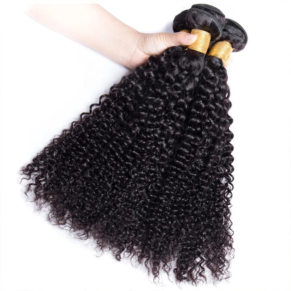 Mongol kinky encaracolado feixes de cabelo humano atacado 1/3/4 peças extensões de cabelo natural topper mulher cabelo humano frete grátis