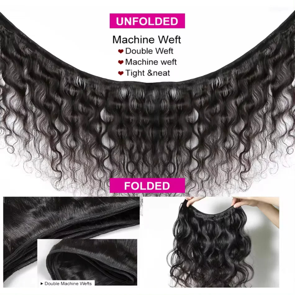 Cabelo brasileiro 100% Unprocessed Virgin Human Hair Weave Bundles 30Inch Long Body Wave Hair Extensions