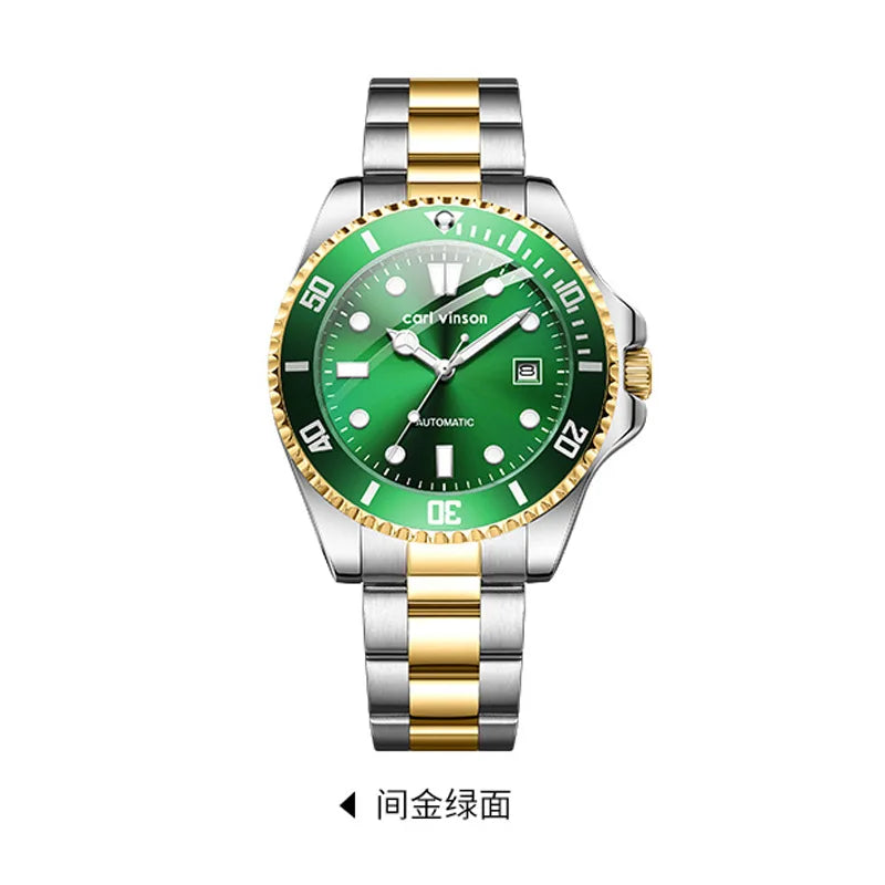 Automatic Men's Watch Calendar Fashion Foreign Trade Watch Luminous Waterproof Steel Belt Mechanical Watch