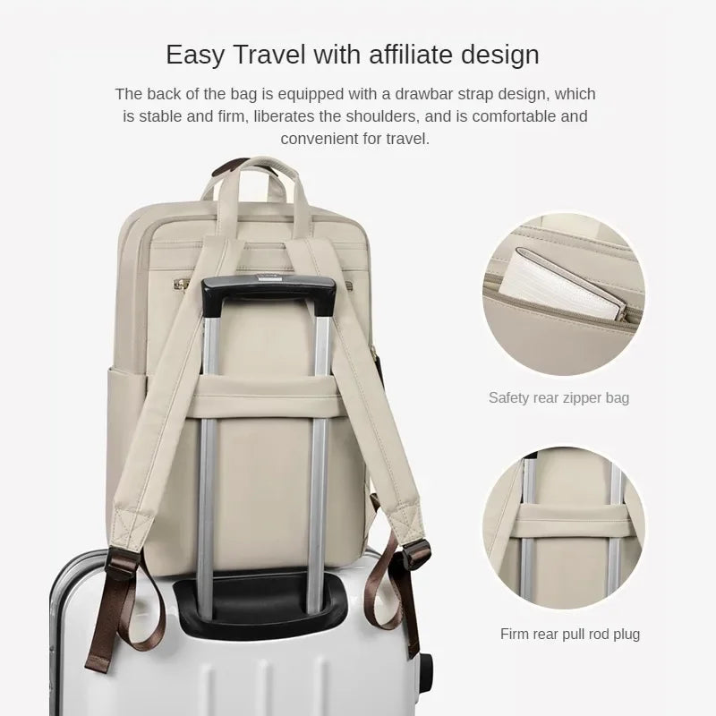 GOLF 17 Inch Laptop Backpack for Women Simple Business Computer Bag Fashion Large Capacity Travel Commuting University Backpacks