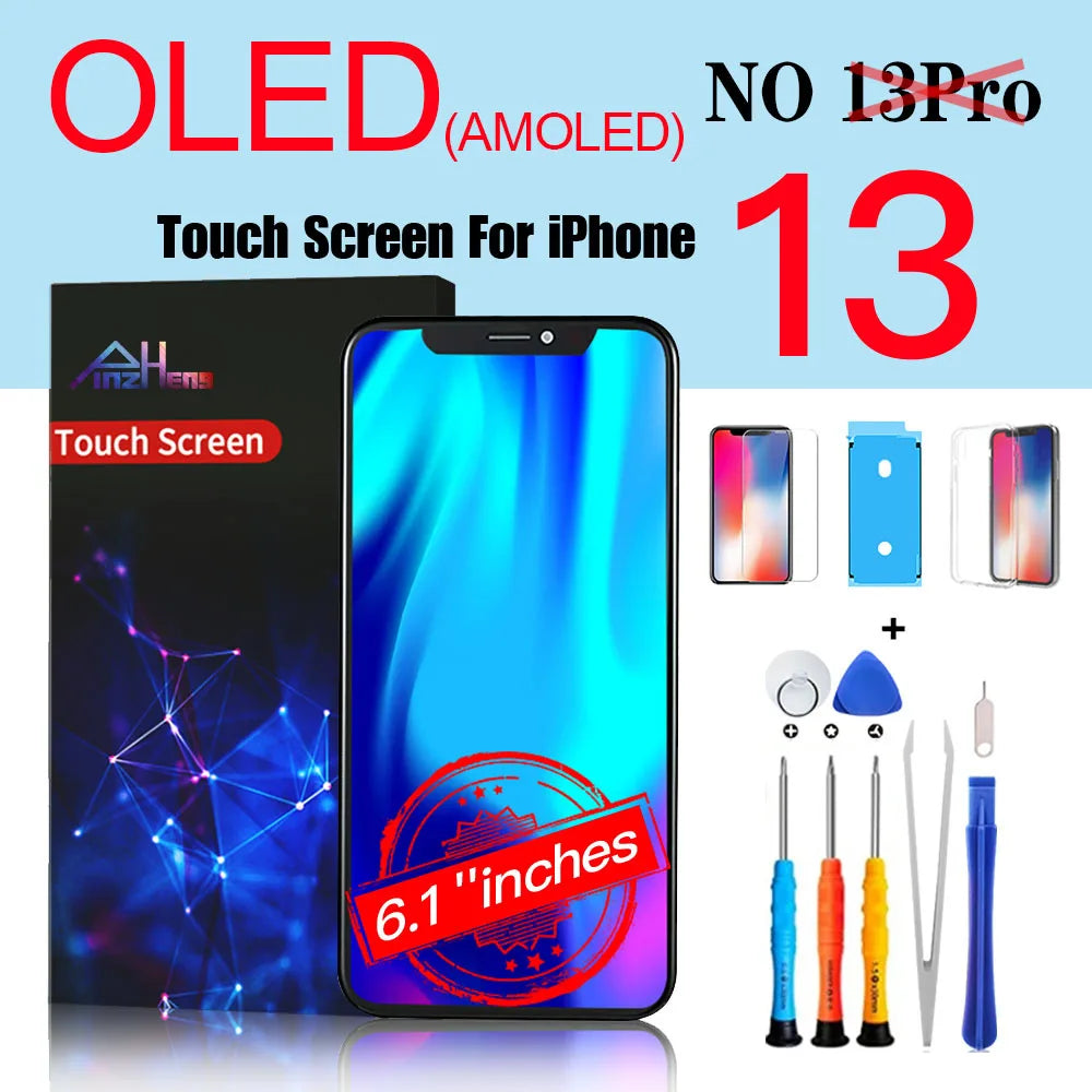 PINZHENG High Quality Display INCELL LCD OLED OEM AMOLED For iPhone XS MAX X XR 11 12 13 MINI PRO PROMAX Screen Replacement