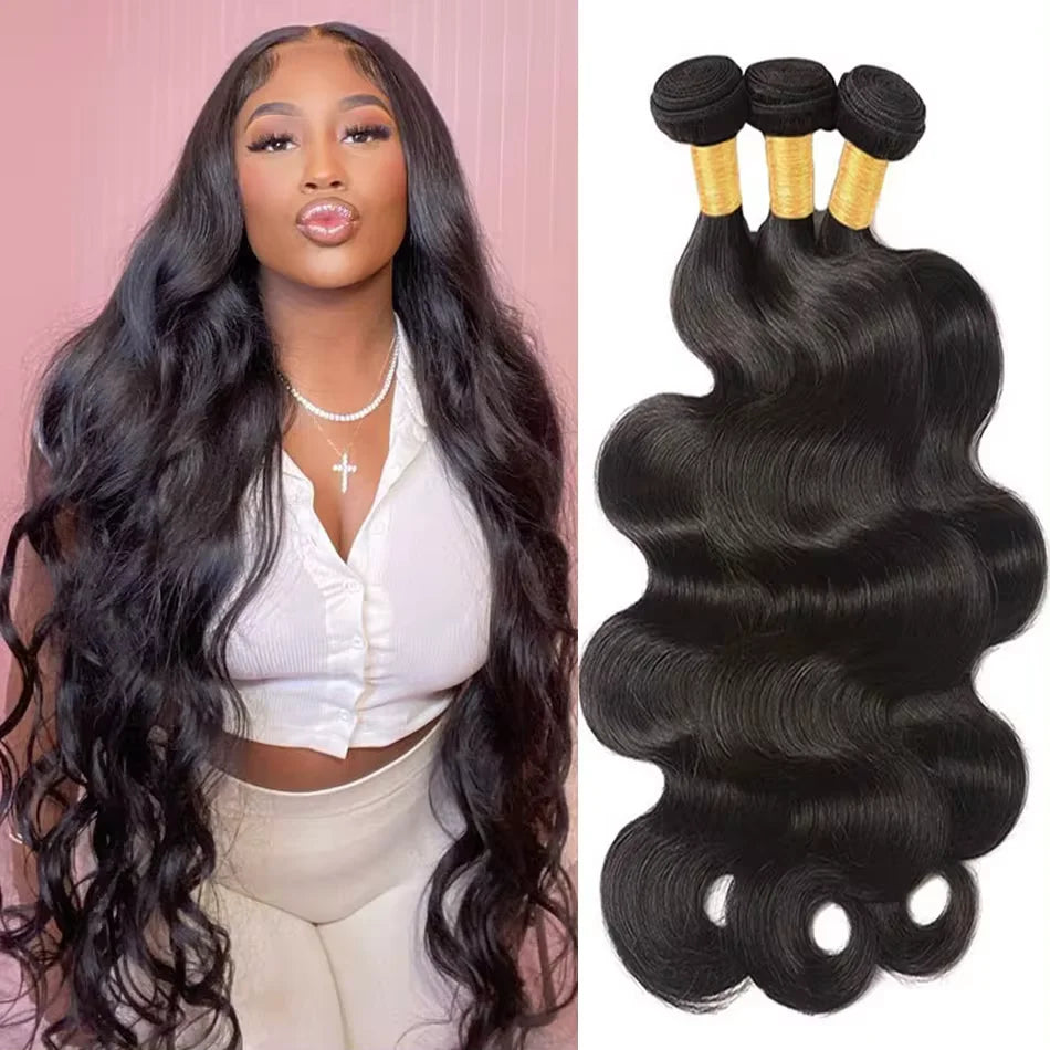 Cabelo brasileiro 100% Unprocessed Virgin Human Hair Weave Bundles 30Inch Long Body Wave Hair Extensions