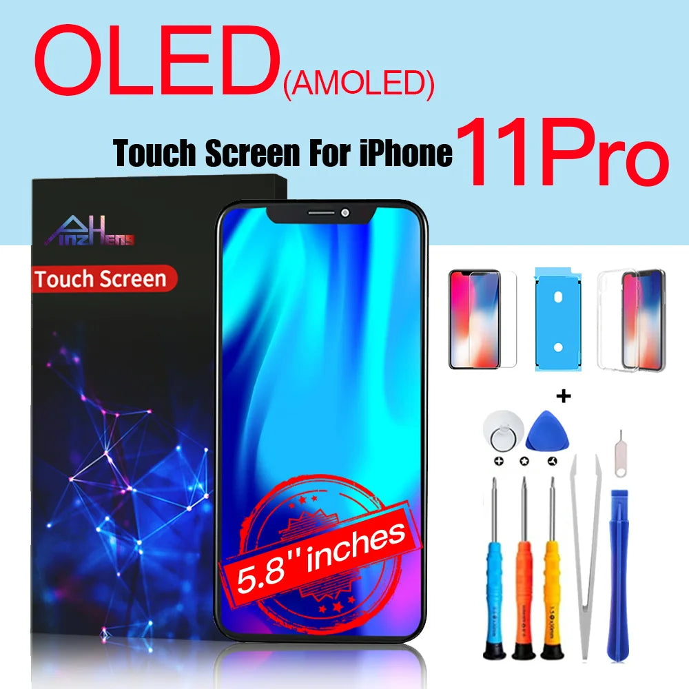 PINZHENG High Quality Display INCELL LCD OLED OEM AMOLED For iPhone XS MAX X XR 11 12 13 MINI PRO PROMAX Screen Replacement