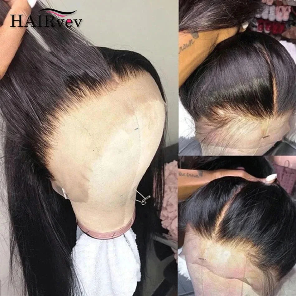 100% osso em linha reta 13x4 laço frontal perucas de cabelo humano para as mulheres pré arrancadas brasileiro natural em linha reta 4x4 hd fechamento do laço peruca