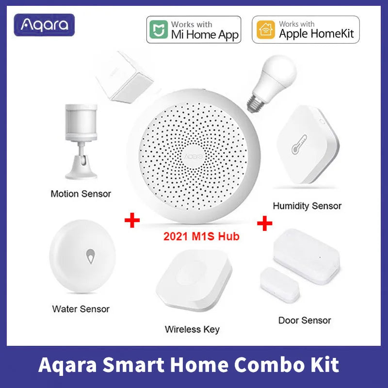 Aqara Smart Home Kits Gateway Hub M1S Wireless Switch Lamp Door Motion Temperature Sensor Mihome Remote Control