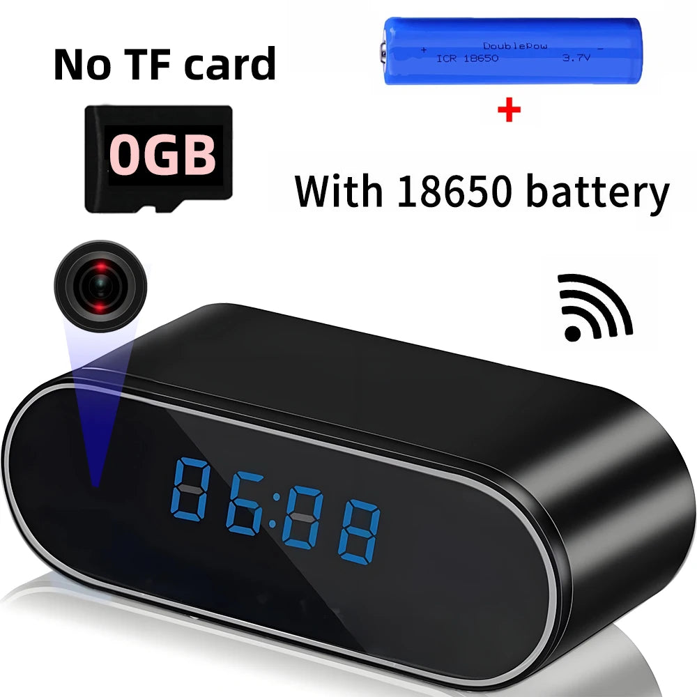 1080P WiFi Mini Camera Full HD Clock Camera with Movement Detect Night Vision for Home and Office Surveillance