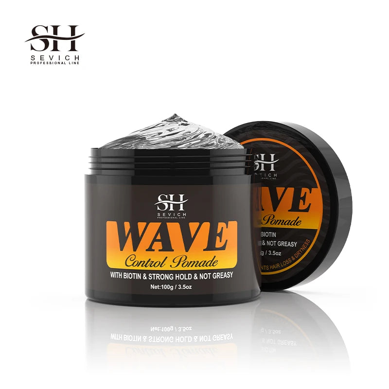 2024 Wave Hair Gel 360 Deep Waves Control Pomade Wavy Hair Oil With Brush Sport Strong Hold Wavy Frizz Control Gel For Black Men