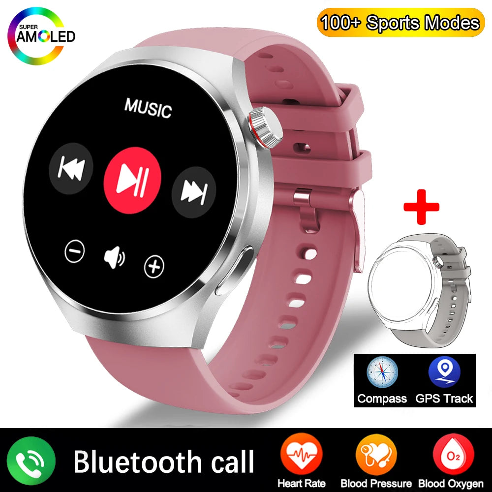 2024 New For Huawei Man Smart Watches4 AMOLED full HD Screen touch Bluetooth Call GPS NFC IP68 Waterproof Watches For Woman gift