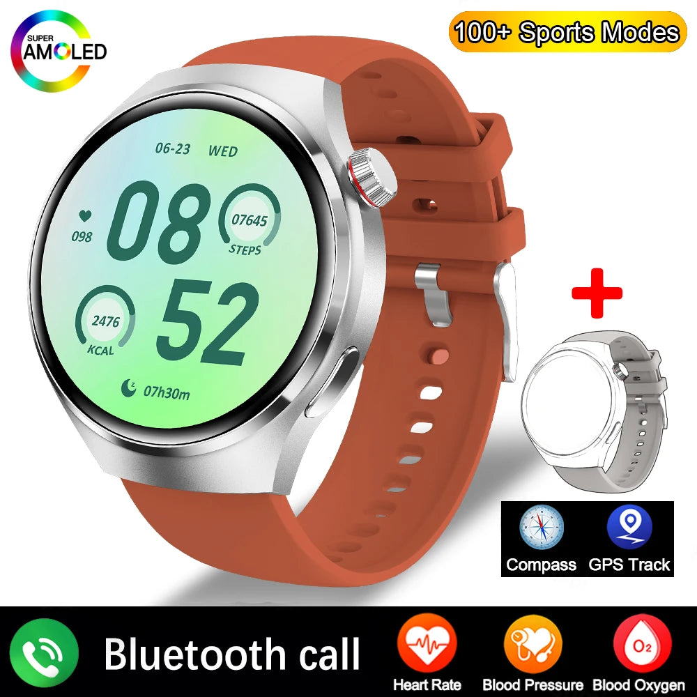 2024 New For Huawei Man Smart Watches4 AMOLED full HD Screen touch Bluetooth Call GPS NFC IP68 Waterproof Watches For Woman gift