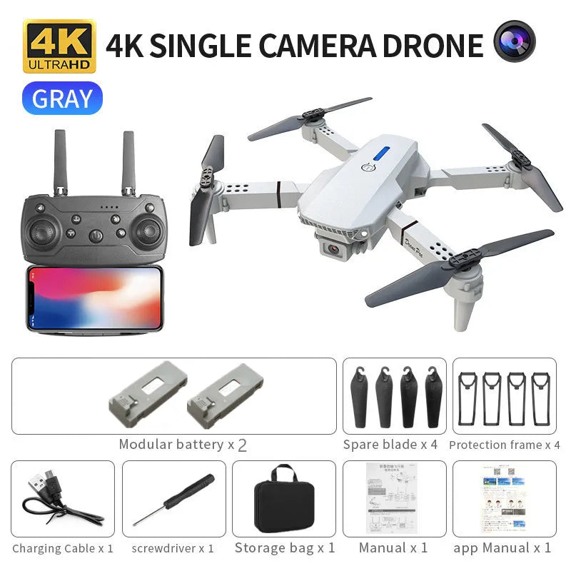 2023 New E88 Pro WIFI FPV Drone Wide Angle HD 4K 1080P Camera Altitude Holding RC Foldable Quadcopter Dron Helicopter Kids Toy G