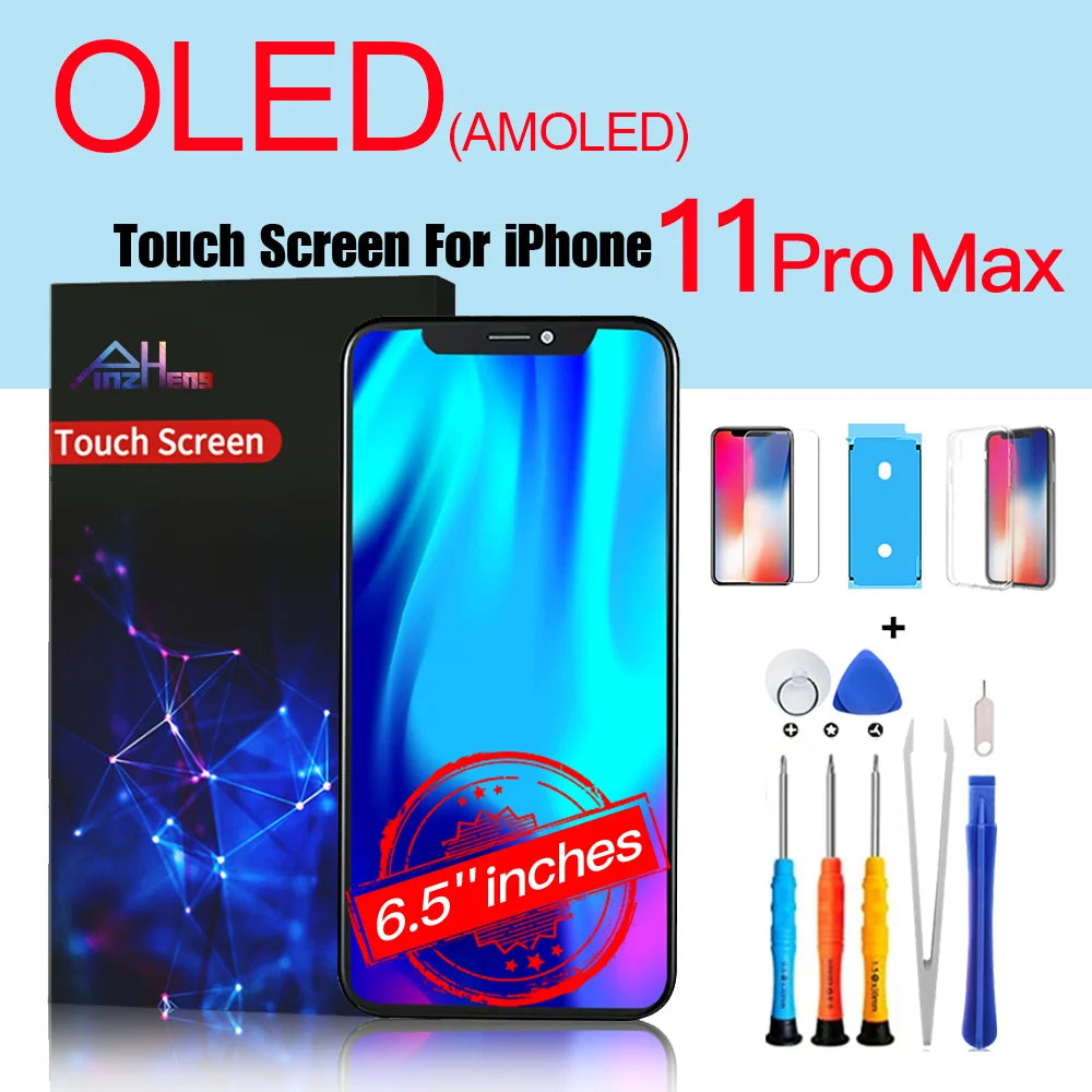 PINZHENG High Quality Display INCELL LCD OLED OEM AMOLED For iPhone XS MAX X XR 11 12 13 MINI PRO PROMAX Screen Replacement