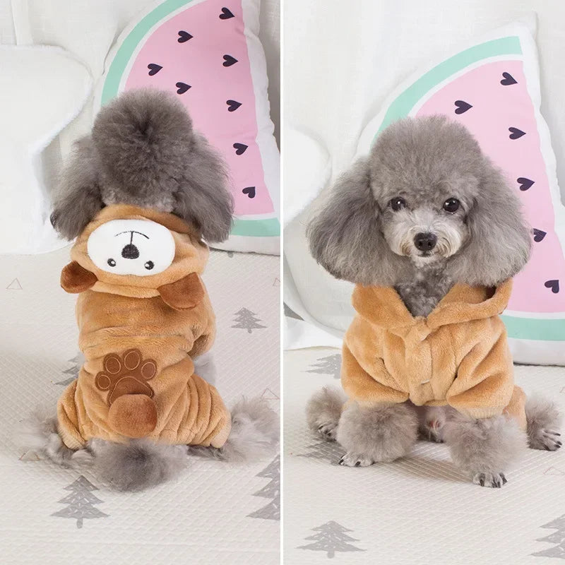 Roupas para cães de estimação jaqueta inverno macio velo cães hoodies roupas para animais de estimação para cães pequenos filhote de cachorro chihuahua yorkshire traje de natal