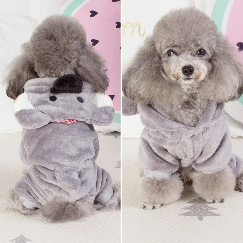 Roupas para cães de estimação jaqueta inverno macio velo cães hoodies roupas para animais de estimação para cães pequenos filhote de cachorro chihuahua yorkshire traje de natal