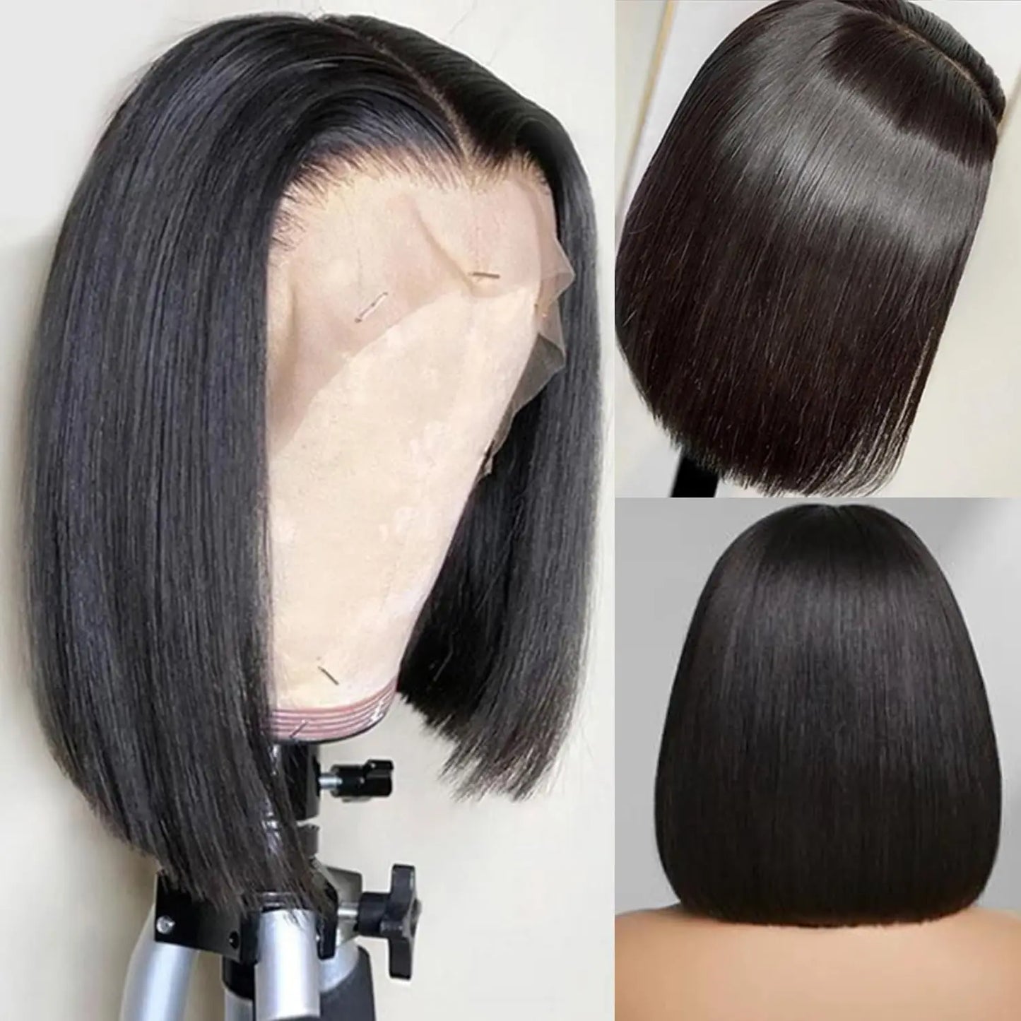 13X4 Wig Bone Straight Bob Wig Lace Front Human Hair Wigs For Women Transparent Lace Frontal Wig Highlight Bob Human Hair Wigs