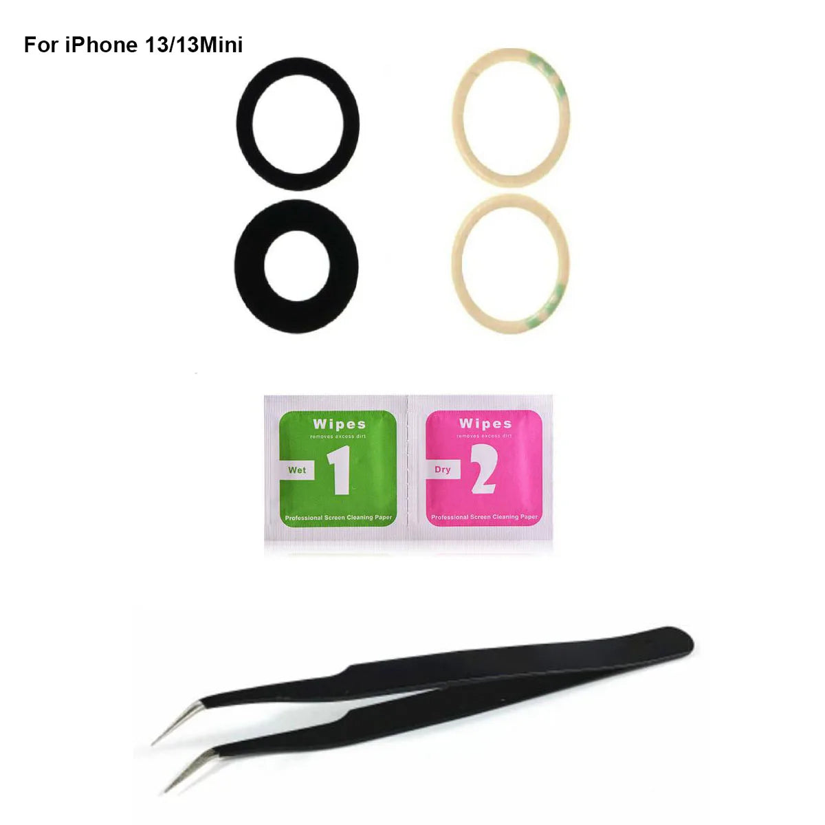 Sapphire Back Camera Lens For  iPhone 11 12 13 14 15 16 Pro Max 15 Plus 12mini 13mini X Xs Max Xr Rear Camera Lens Repair Kits