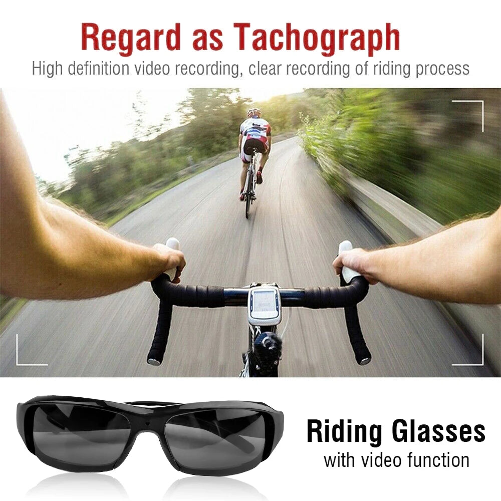 1080p HD Mini Camera Glasses Portable Camera DVR Video Recorder Outdoor Sports Camera Recorder Wearable Bike Smart Sunglasses