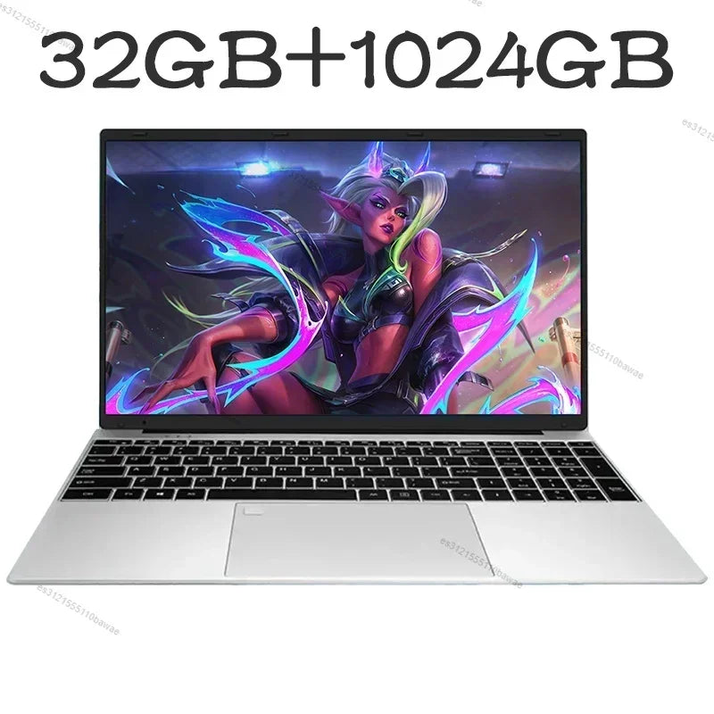 2024 ultrabook portátil 15.6 polegada amd r7 4700u/r5 4500u teclado retroiluminado windows 36gb ddr4 2tb desbloqueio de impressão digital notebook para jogos