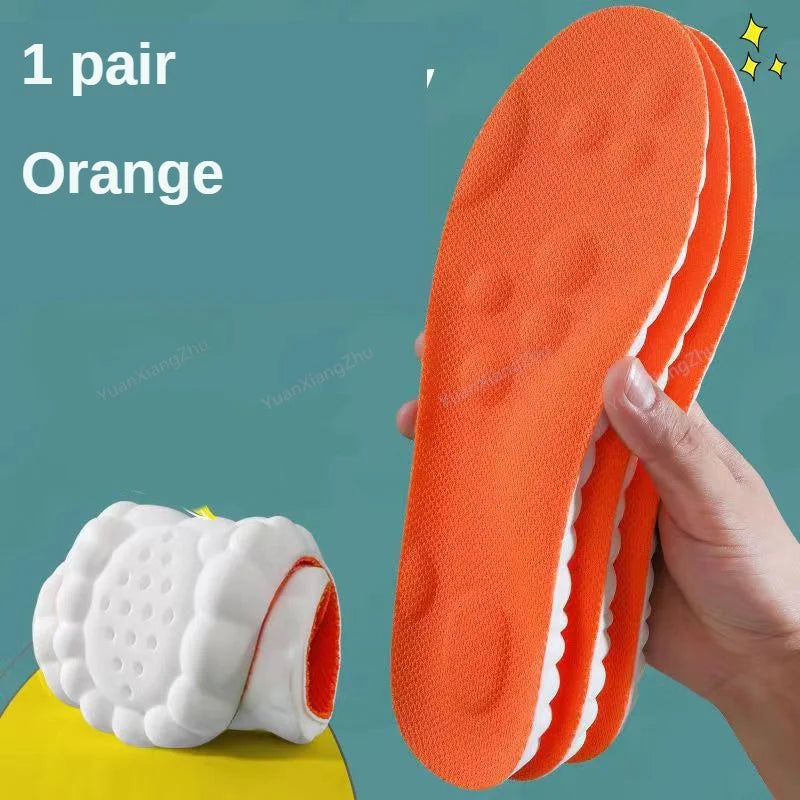 4D Massage Shoes Insoles Super Soft Latex Sports Insole for Feet Running Basket Shoe Sole Arch Support Orthopedic Inserts Unisex