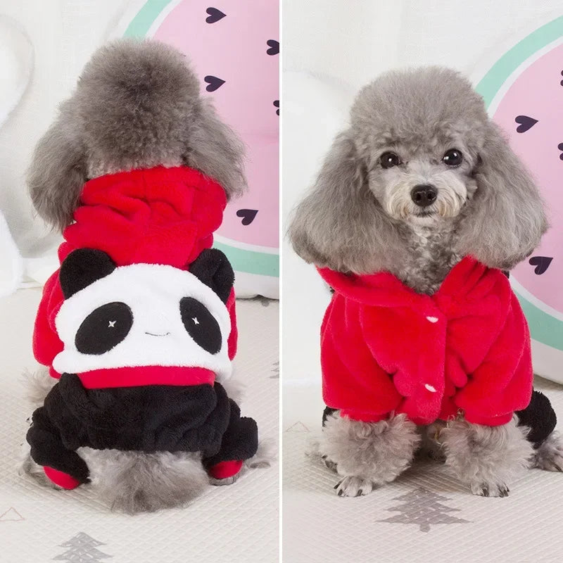 Roupas para cães de estimação jaqueta inverno macio velo cães hoodies roupas para animais de estimação para cães pequenos filhote de cachorro chihuahua yorkshire traje de natal