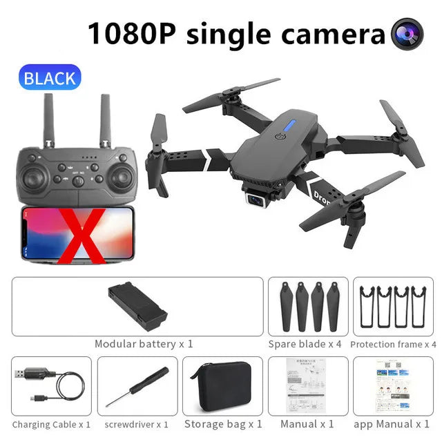 2023 New E88 Pro WIFI FPV Drone Wide Angle HD 4K 1080P Camera Altitude Holding RC Foldable Quadcopter Dron Helicopter Kids Toy G