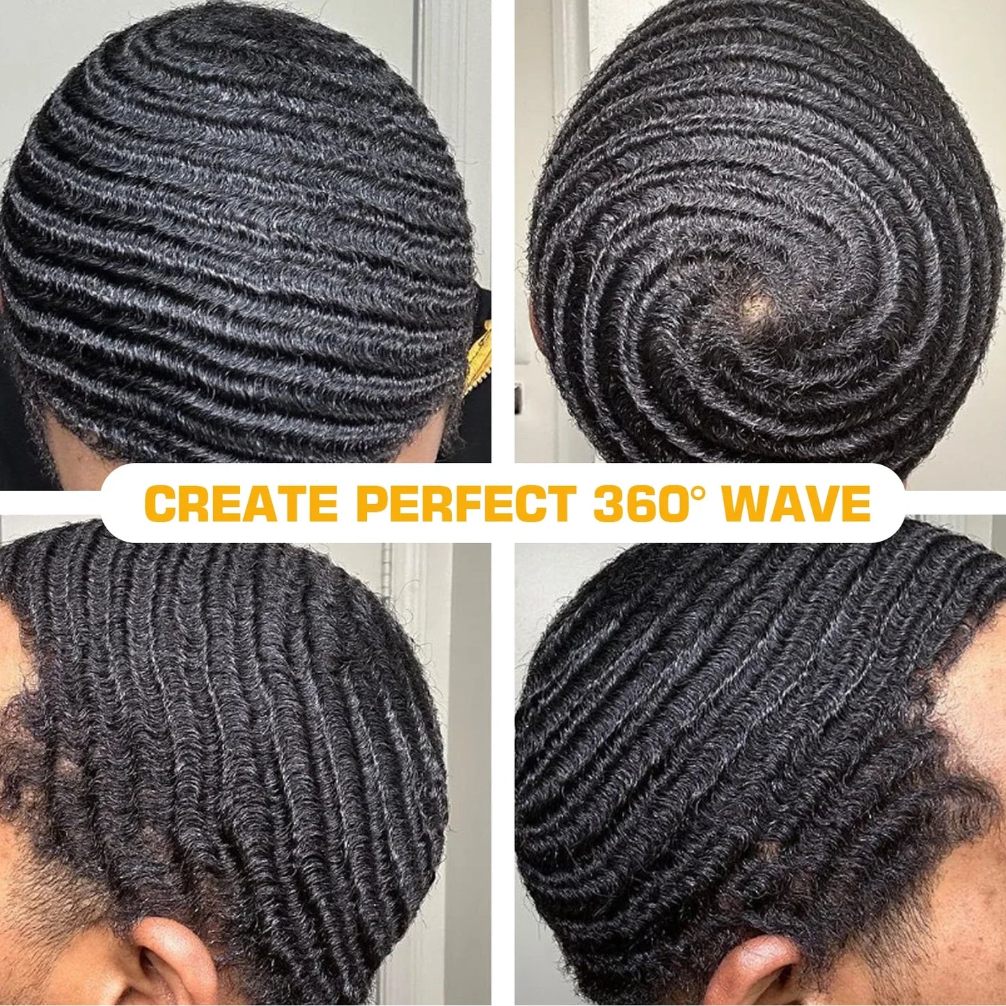 GOIPLE 100G Wave 360 Style Wax Nourishing Scalp Sport Wavy Curly Hair Control Gel With Cap Kit African Deep Waves Pomade For Men