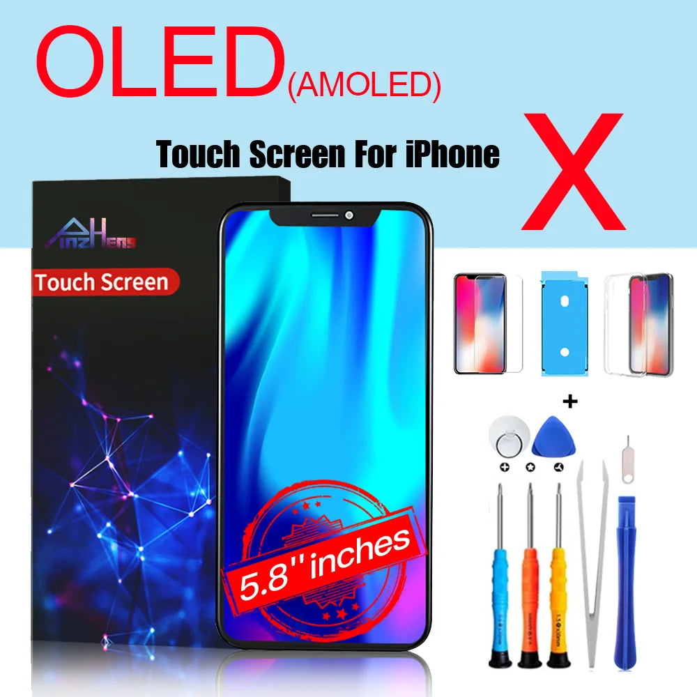 PINZHENG High Quality Display INCELL LCD OLED OEM AMOLED For iPhone XS MAX X XR 11 12 13 MINI PRO PROMAX Screen Replacement