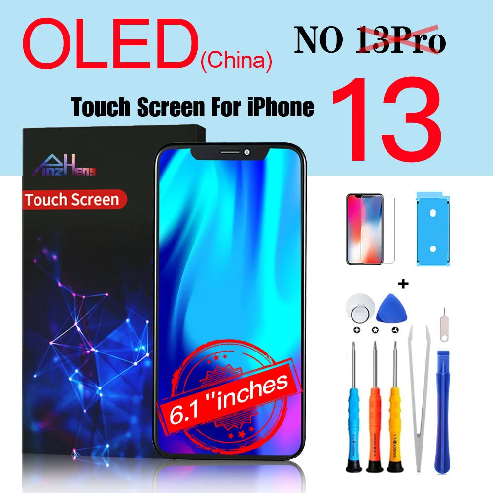 PINZHENG High Quality Display INCELL LCD OLED OEM AMOLED For iPhone XS MAX X XR 11 12 13 MINI PRO PROMAX Screen Replacement