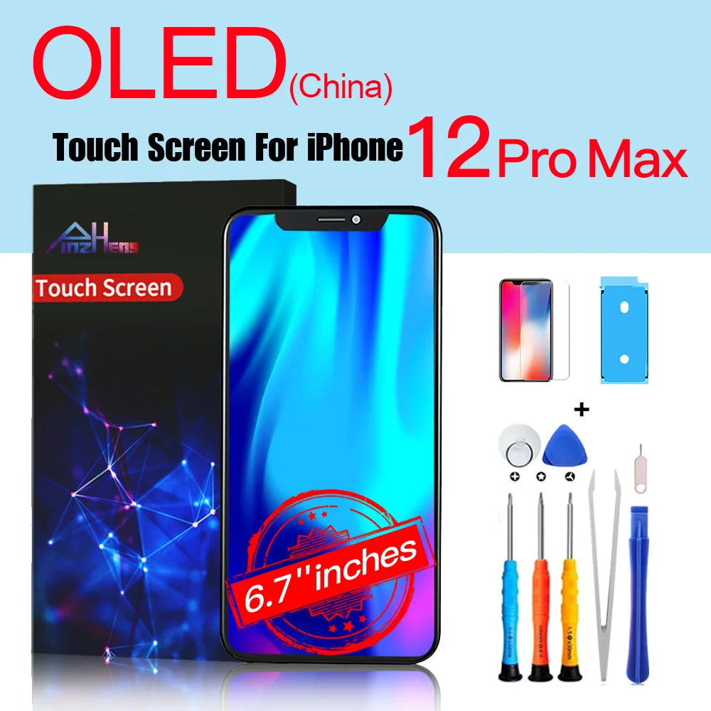 PINZHENG High Quality Display INCELL LCD OLED OEM AMOLED For iPhone XS MAX X XR 11 12 13 MINI PRO PROMAX Screen Replacement