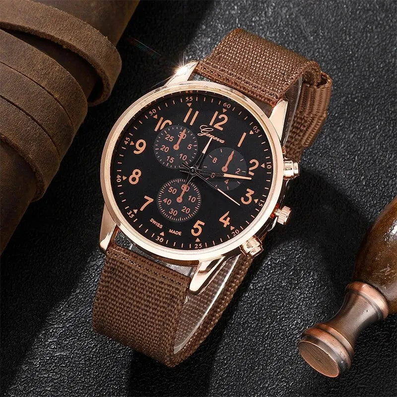 New Mens Fashion Quartz Men Watches Top Brand Luxury Male Clock Watch Sport Wrist Watch Bracelet Set Clock Relogio Masculino