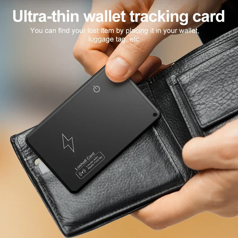 New Wireless Bluetooth Charging Tracking Location Wallet Tracker Card Waterproof GPS Locator Tracker Work for Apple Find My App