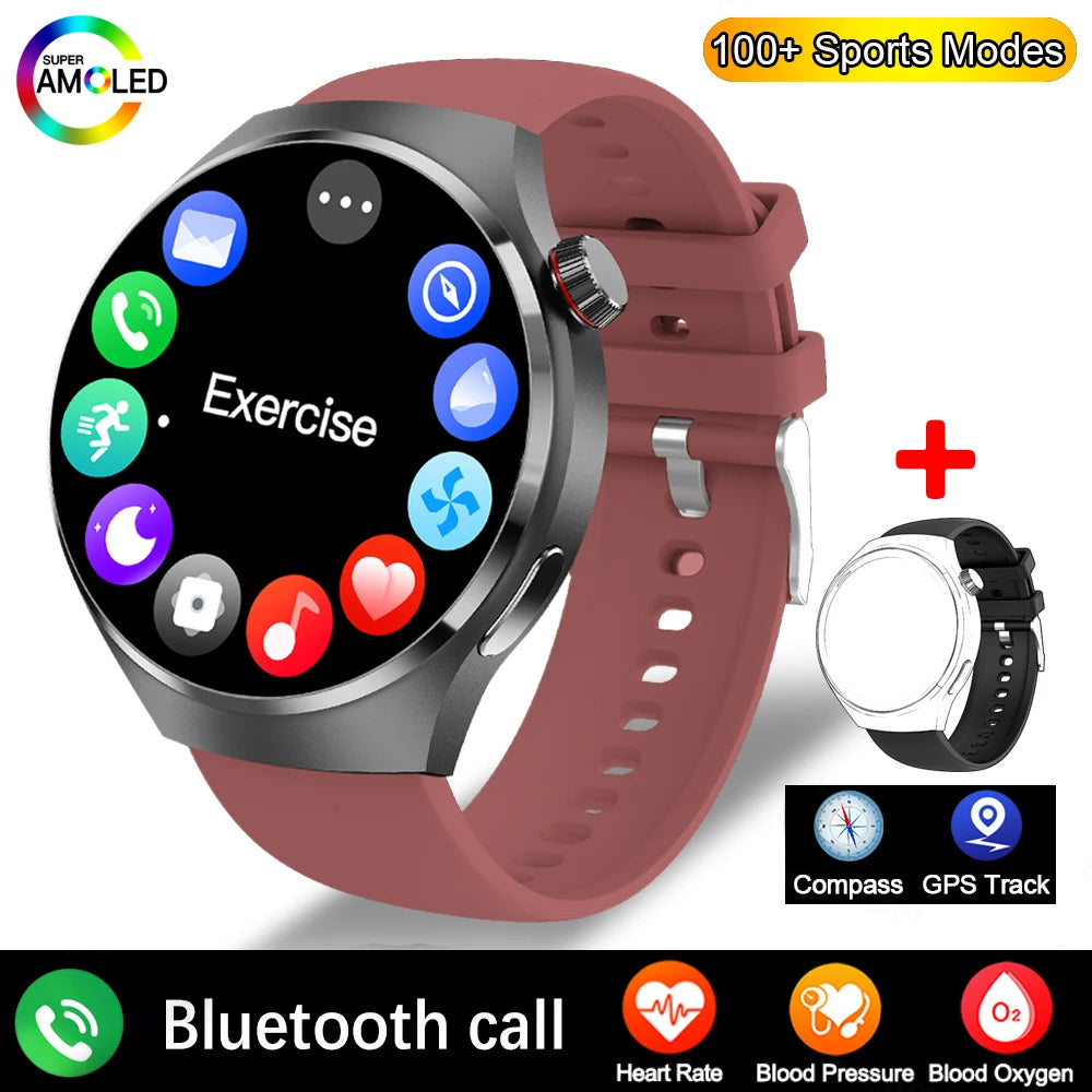 2024 New For Huawei Man Smart Watches4 AMOLED full HD Screen touch Bluetooth Call GPS NFC IP68 Waterproof Watches For Woman gift